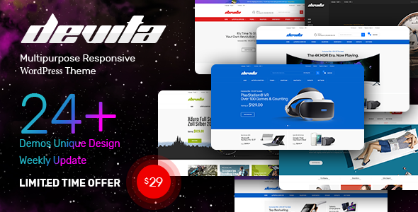 Devita v1.7.1 – WooCommerce WordPress 的多用途主题