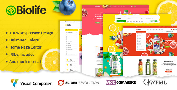 Biolife v3.0.3 – 有机食品 WordPress 主题