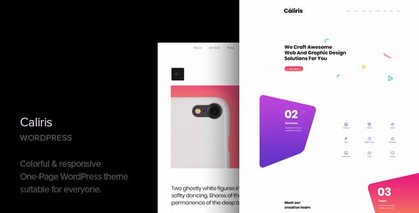 Caliris v1.5 – 响应式一页 WordPress 主题