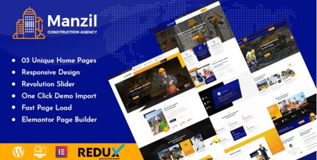 Manzil v1.8 – WordPress 建筑主题