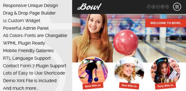 Bowl v1.6.2 –  WordPress 响应式保龄球中心主题