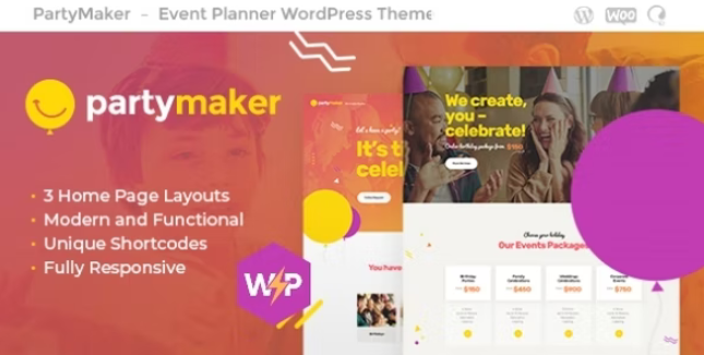 PartyMaker v1.1.8 – WordPress 活动策划主题