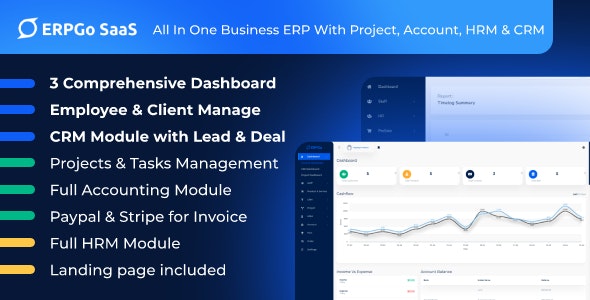 ERPGo SaaS v7.1 – All In One Business ERP With Project, Account, HRM & CRM