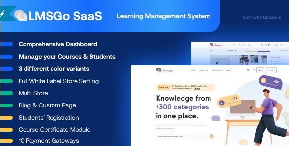 LMSGo SaaS v3.9 – 学习管理系统