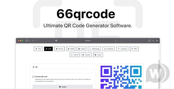 66qrcode v18.0.0 – 通用二维码生成器 (SAAS)