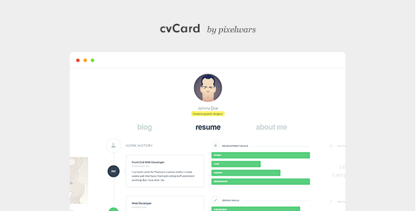 cvCard WP v1.4.6- WordPress响应式vCard主题