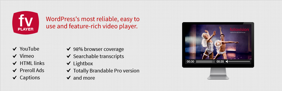 FV Flowplayer Video Player Pro v7.5.35.7212 – WordPress播放器插件