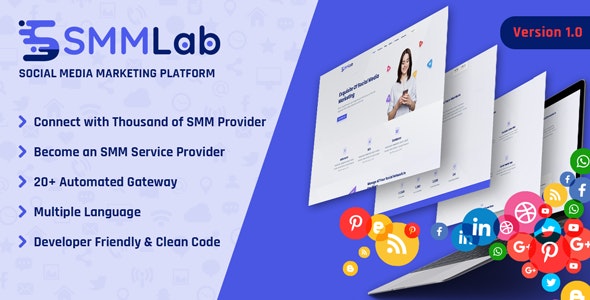 SMMLab v2.4（已汉化90%） – 社交媒体营销 SMM 平台