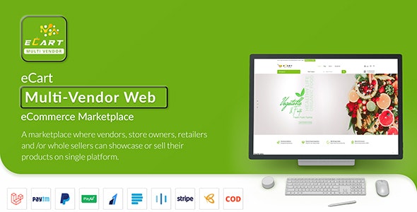 eCart Web – Multi Vendor eCommerce Marketplace v1.0.9 – 多供应商电子商务市场