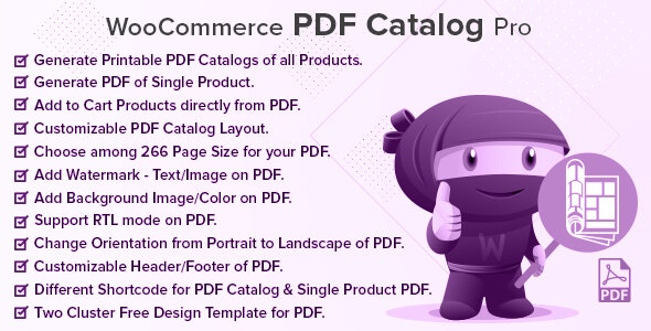 WooCommerce PDF Catalog Pro v2.3.0破解版（已汉化） –  WooCommerce PDF目录专业版