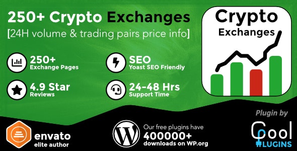 Cryptocurrency Exchanges List Pro v2.8.7 – WordPress 加密货币交易所插件