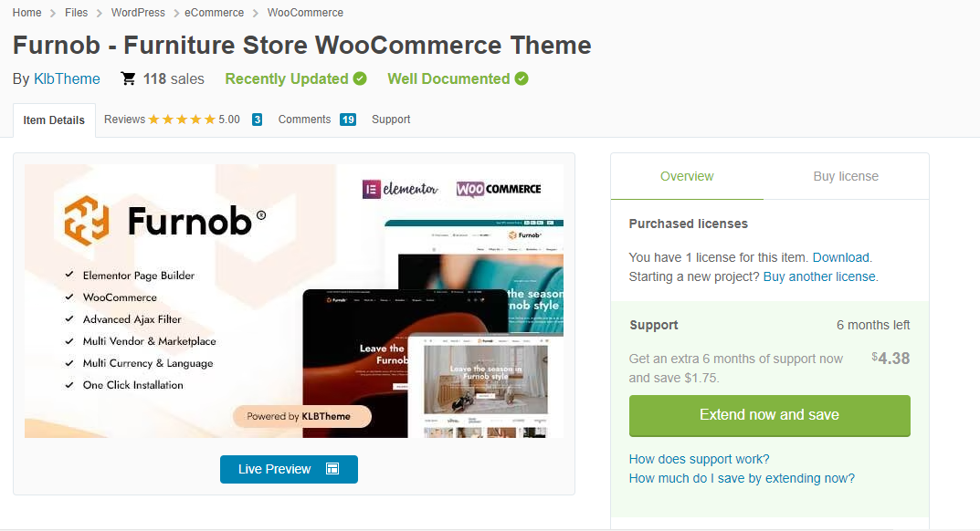 Furnob v1.0.7 – WooCommerce 家具店主题