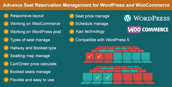 Advance Seat Reservation Management for WooCommerce v3.1 – WooCommerce v3.0 高级预订管理插件