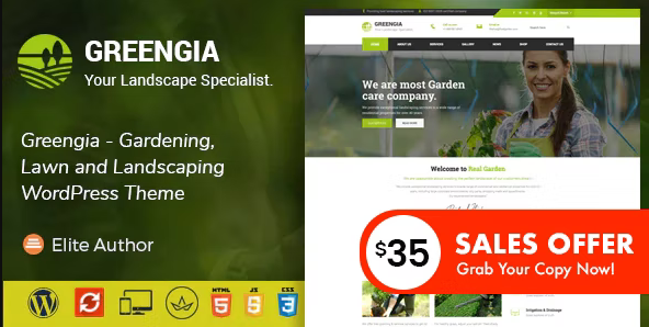 Greengia v2.1 – WordPress 园艺、草坪和景观美化主题