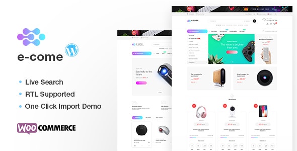 Ecome v1.5.8 – WooCommerce 电子商店主题 – 支持 RTL