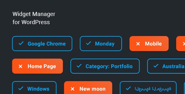 Widget Manager v1.0.2 – WordPress 小部件管理系统