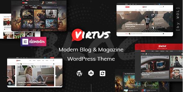Virtus v1.2.2破解版 – WordPress现代博客和杂志主题