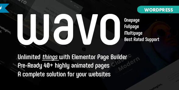 Wavo v2.1.9破解版 – WordPress公司主题