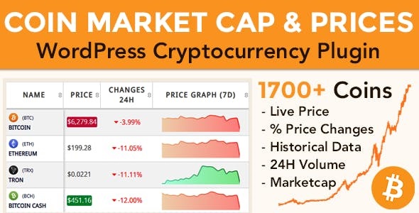 Coin Market Cap & Prices v5.1.1 – WordPress 加密货币插件