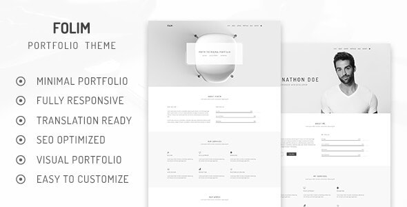 Folim v2.0.1 – Clean Minimalist Portfolio WordPress 主题