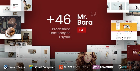 Mr.Bara v1.9.6 – 响应式多功能电子商务 WordPress 主题