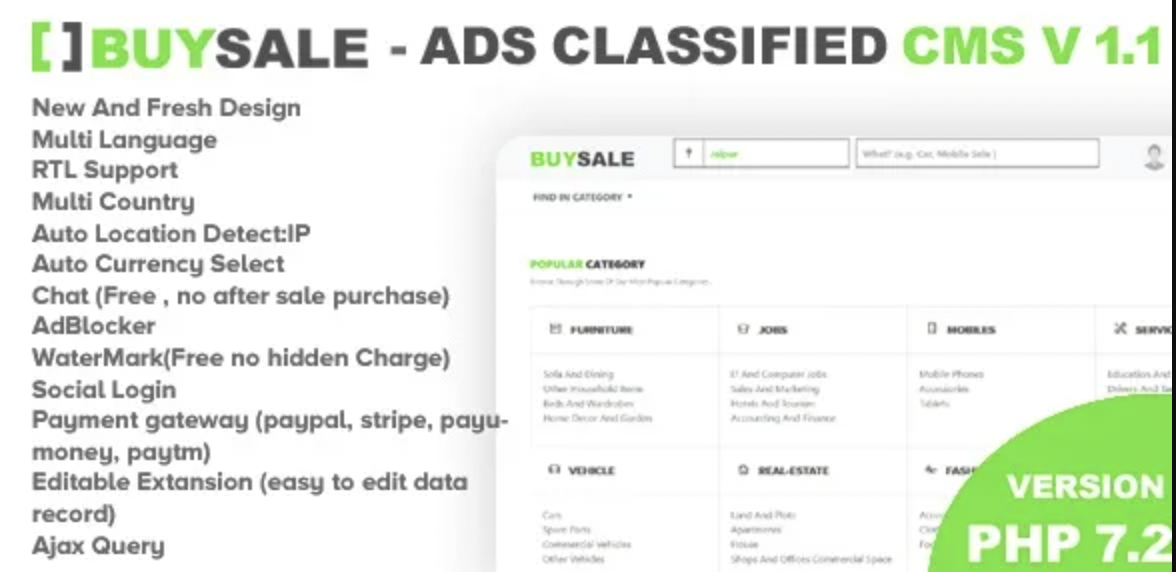 Premium Classified Ads Php Script v1.1 – 高级分类广告PHP源码