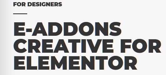 e-Addons Creative v2.3.3 + v3.1.0.1 – e-Addons for Elementor core