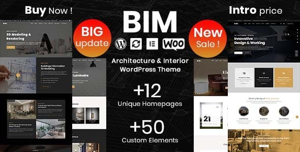 BIM v1.3.1 – 建筑与室内设计 Elementor WordPress 主题