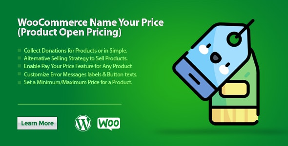 WooCommerce Name Your Price (Product Open Pricing) v2.1.1 – 产品公开定价插件