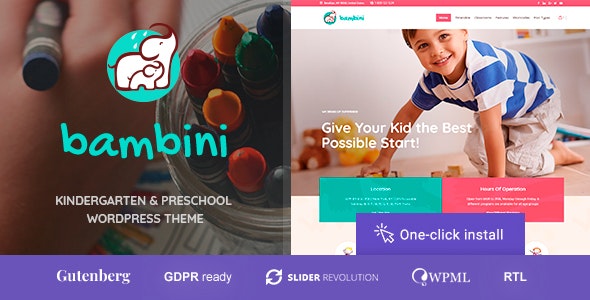 Bambini v1.1.4 – WordPress 幼儿园和学前班主题