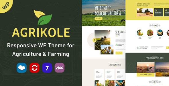 Agrikole v1.15 – WordPress农业主题