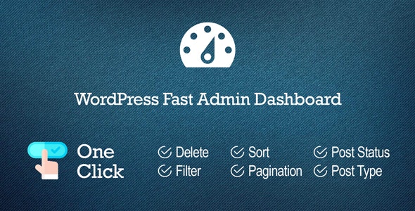 WordPress Fast Admin Dashboard v5.0