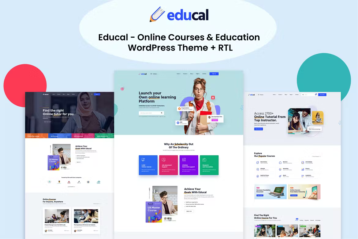 Educal v1.2.9 – WordPress 在线课程教育主题