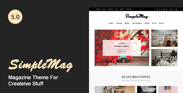 SimpleMag v5.5 – Creative Stuff  的杂志主题