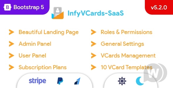 InfyVCards-SaaS v6.6.0 – 多用户数字名片生成器 SaaS – VCards