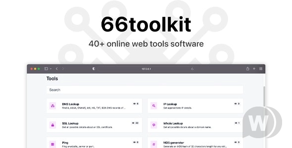 66toolkit v30.0.0（已汉化） – 终极 Web 工具系统 (SAAS)