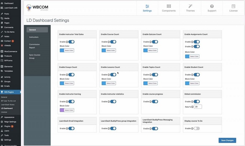 Learndash Dashboard v6.4.1（已汉化） – Learndash仪表板