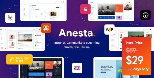 Anesta v1.2.1 – WordPress 内联网、外联网、社区和 BuddyPress 主题