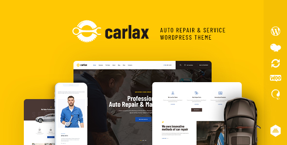 Carlax v1.0.8 – 汽车配件商店和汽车服务 WordPress 主题