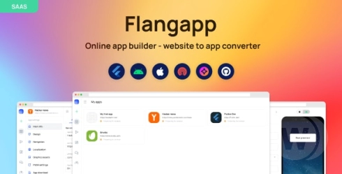 Flangapp v1.3 – 来自网站的 SAAS 在线应用程序构建器