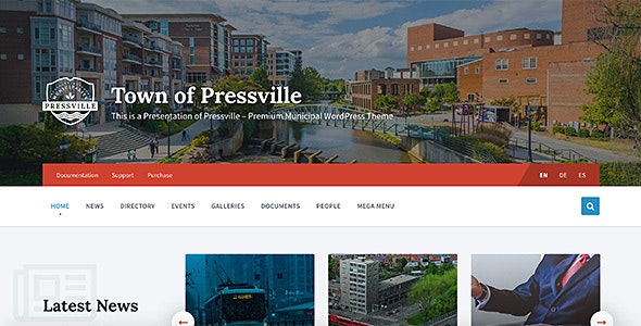 Pressville v2.6.7 –  WordPress 市政主题