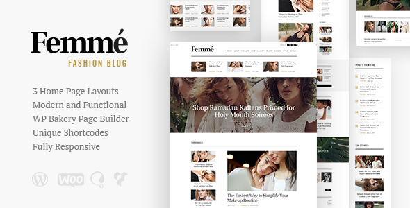 Femme v1.3.4 – WordPress 在线杂志和时尚博客主题