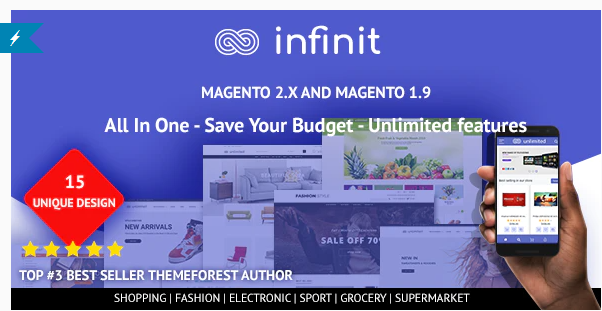 Infinit v1.6.0 – 多用途响应式 Magento 2 和 1 主题 版本