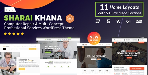 Sharai Khana v1.2.9 – WordPress 电脑维修主题