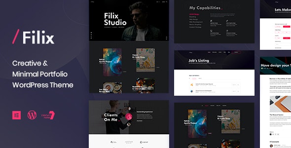 Filix v1.2.12 – Creative Minimal Portfolio WordPress 主题