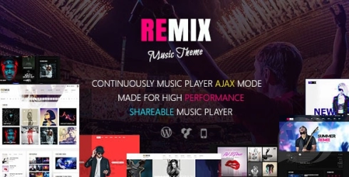 Remix Music v3.9.10 – WordPress 音乐网站模板