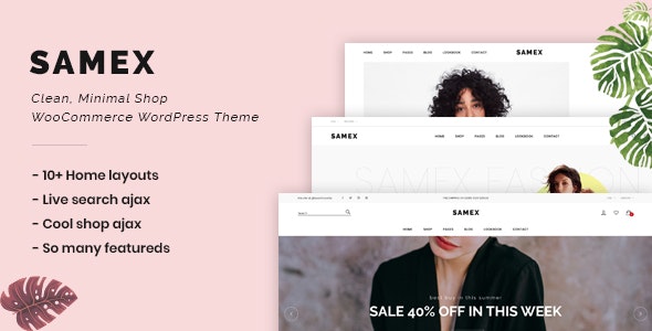 Samex v2.1 – 干净，最小的商店 WooCommerce WordPress 主题