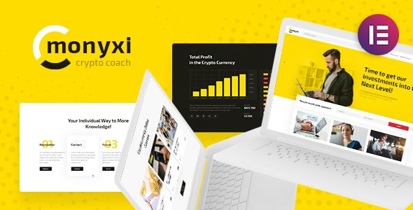 Monyxi v1.1.7 – Cryptocurrency Trading Business Coach WordPress 主题