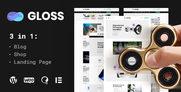 Gloss v1.0.6 – WordPress 博客主题 + 商店