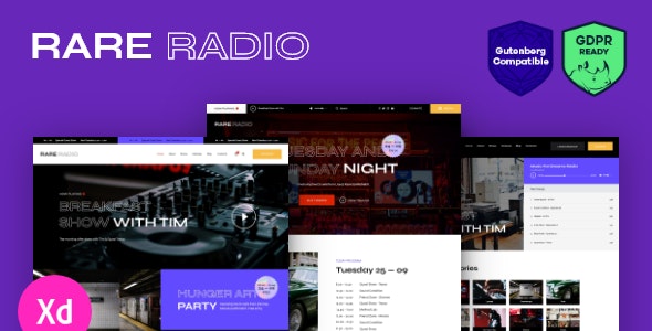 Rare Radio v1.0.9 – 在线音乐电台和播客 WordPress 主题